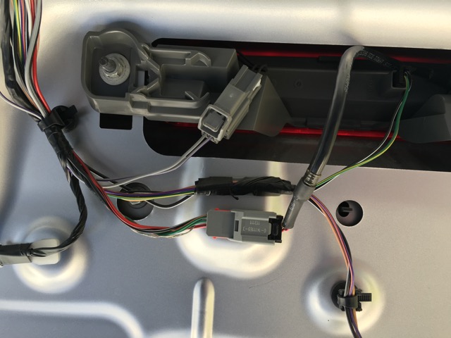 Back of new light installed New light installed